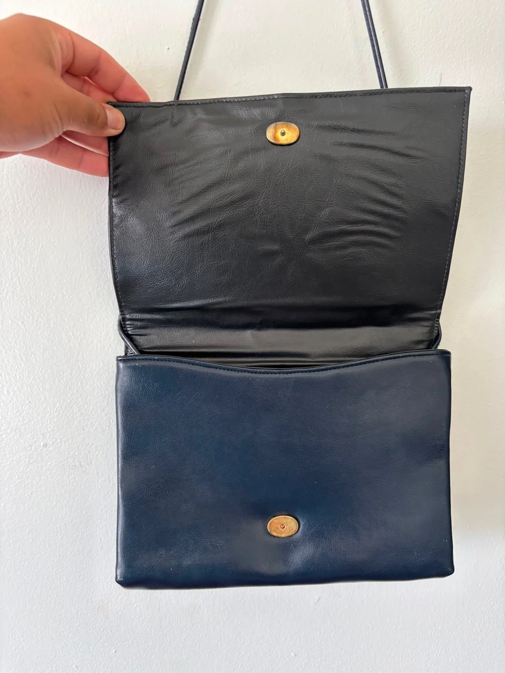 Black Leather Crossbody Bag